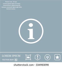Information sign icon, vector illustration. Flat design style