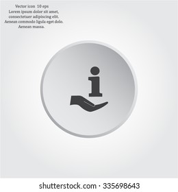Information sign icon, vector illustration. Flat design style