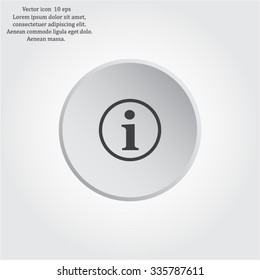 Information sign icon, vector illustration. Flat design style