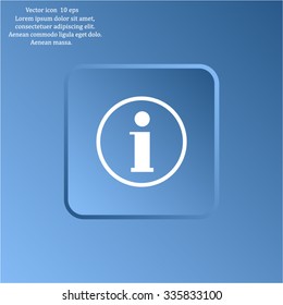 Information sign icon, vector illustration. Flat design style