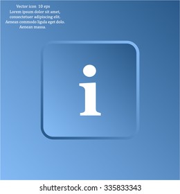 Information sign icon, vector illustration. Flat design style