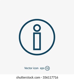 Information sign icon, vector illustration. Flat design style