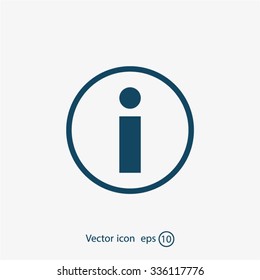 Information sign icon, vector illustration. Flat design style