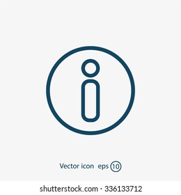 Information sign icon, vector illustration. Flat design style