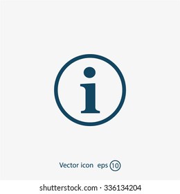 Information sign icon, vector illustration. Flat design style