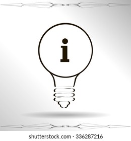 Information sign icon, vector illustration. Flat design style