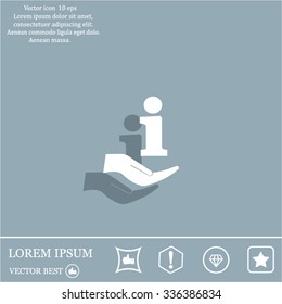 Information sign icon, vector illustration. Flat design style