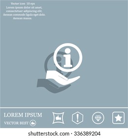 Information sign icon, vector illustration. Flat design style