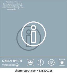 Information sign icon, vector illustration. Flat design style