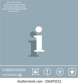 Information sign icon, vector illustration. Flat design style