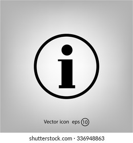 Information sign icon, vector illustration. Flat design style