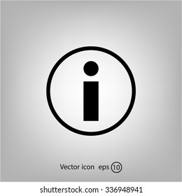Information sign icon, vector illustration. Flat design style
