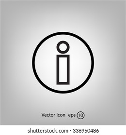 Information sign icon, vector illustration. Flat design style