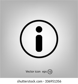 Information sign icon, vector illustration. Flat design style