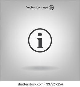 Information sign icon, vector illustration. Flat design style