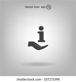 Information sign icon, vector illustration. Flat design style