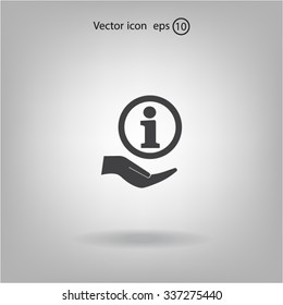 Information sign icon, vector illustration. Flat design style