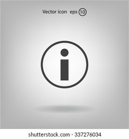 Information sign icon, vector illustration. Flat design style