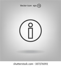 Information sign icon, vector illustration. Flat design style