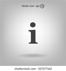 Information sign icon, vector illustration. Flat design style