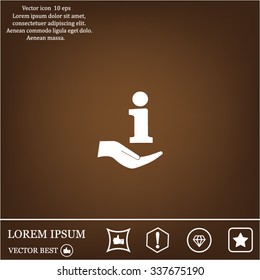 Information sign icon, vector illustration. Flat design style