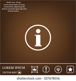 Information sign icon, vector illustration. Flat design style