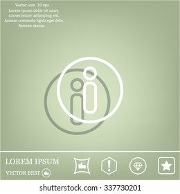 Information sign icon, vector illustration.