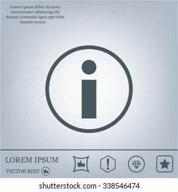 Information sign icon, vector illustration. Flat design style