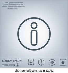 Information sign icon, vector illustration. Flat design style
