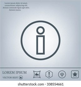 Information sign icon, vector illustration. Flat design style