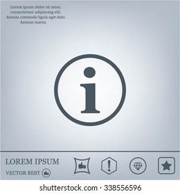 Information sign icon, vector illustration. Flat design style