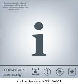 Information sign icon, vector illustration. Flat design style