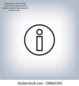 Information sign icon, vector illustration. Flat design style