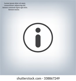 Information sign icon, vector illustration. Flat design style