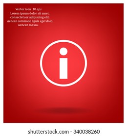 Information sign icon, vector illustration. Flat design style