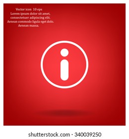 Information sign icon, vector illustration. Flat design style