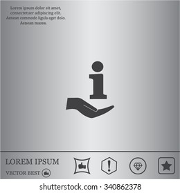 Information sign icon, vector illustration. Flat design style