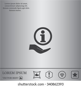 Information sign icon, vector illustration. Flat design style