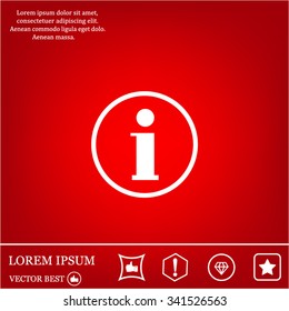 Information sign icon, vector illustration. Flat design style