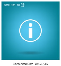 Information sign icon, vector illustration. Flat design style