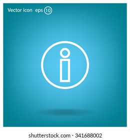 Information sign icon, vector illustration. Flat design style