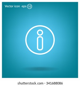 Information sign icon, vector illustration. Flat design style
