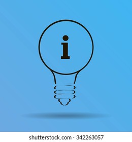 Information sign icon, vector illustration. Flat design style