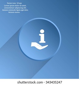 Information sign icon, vector illustration. Flat design style
