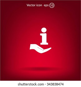 Information sign icon, vector illustration. Flat design style