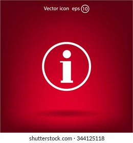 Information sign icon, vector illustration. Flat design style