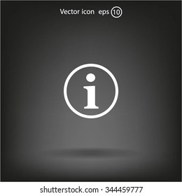 Information sign icon, vector illustration. Flat design style