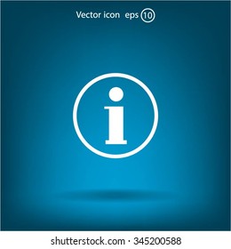 Information sign icon, vector illustration. Flat design style