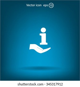 Information sign icon, vector illustration. Flat design style