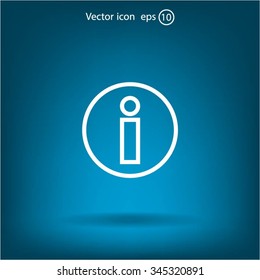 Information sign icon, vector illustration. Flat design style